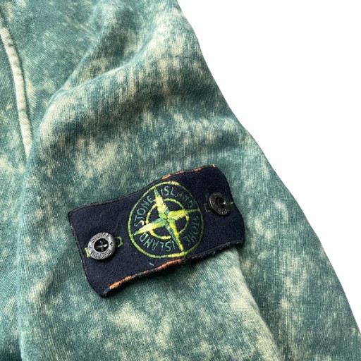 【中古】ストーンアイランド アシッドウォッシュ オフダイ プルオーバー スウェットパーカー XL 緑 ☆AA★ 中古】ストーンアイランド アシッドウォッシュ オフダイ プルオーバー