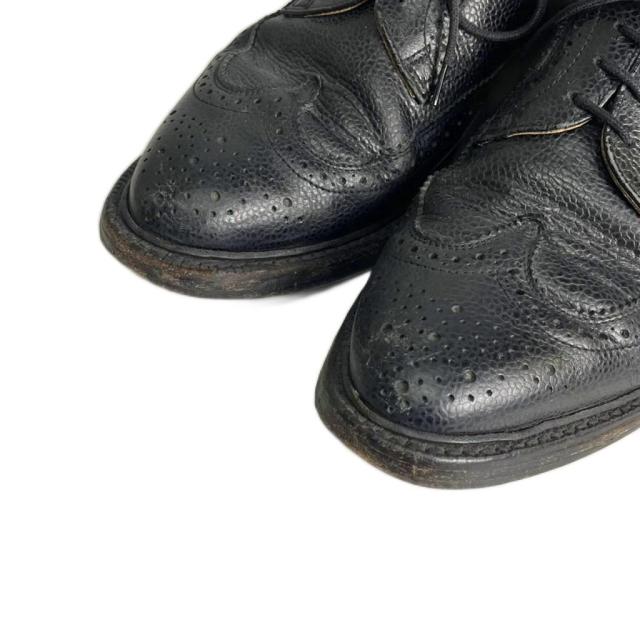 【中古】トムブラウン THOM BROWNE ウイングチップ ドレスシューズ ビジネスシューズ 革靴 US7 25.0cm 黒 ブラック