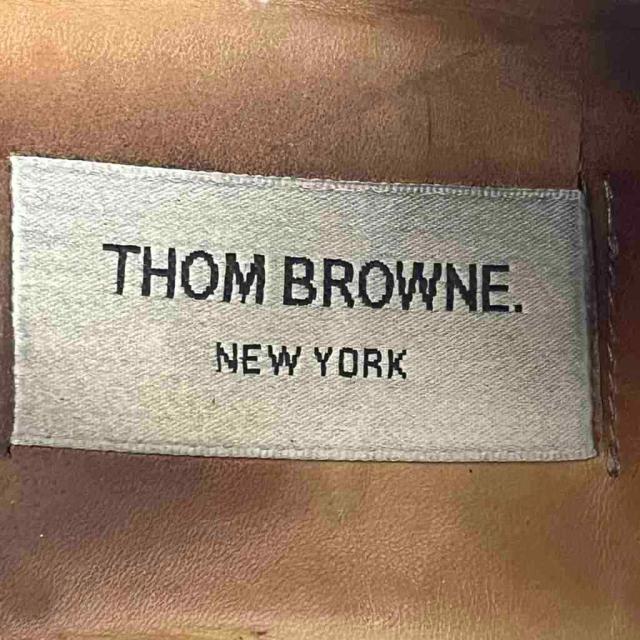 【中古】トムブラウン THOM BROWNE ウイングチップ ドレスシューズ ビジネスシューズ 革靴 US7 25.0cm 黒 ブラック