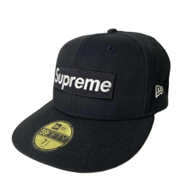 【中古】シュプリーム SUPREME 美品 22AW Money Box Logo New Era 59FIFTY キャップ 野球帽 ロゴ刺繍 7.5 59.6cm 黒