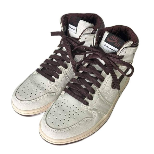 【中古】ナイキ NIKE × A Ma Maniere Air Jordan 1 Retro High OG エアジョーダン1 スニーカー 26.5cm 白 DO7097-100