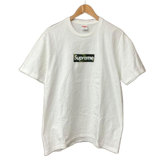 【中古】シュプリーム SUPREME 23AW Box Logo Tee 迷彩柄 ボックスロゴ Tシャツ 半袖 カットソー クルーネック Ｍ 白