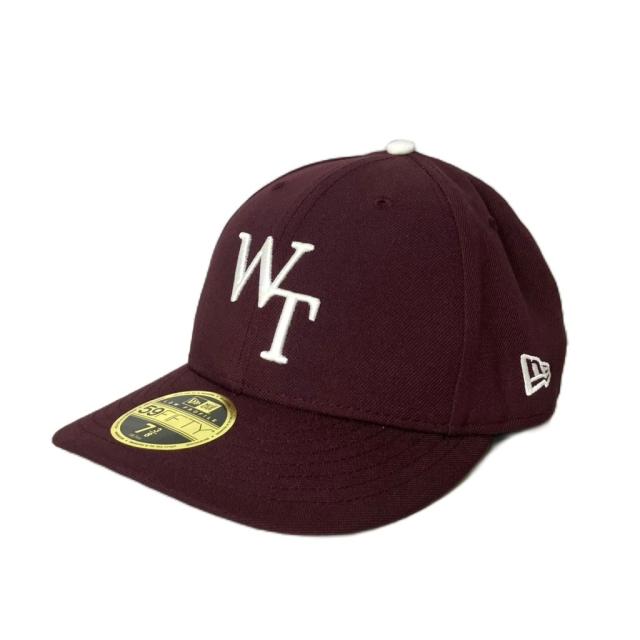 【中古】ニューエラ NEW ERA × WTAPS 59FIFTY LOW PROFILE CAP POLY TWILL キャップ 帽子 7 3/8 58.7cm ボルドー
