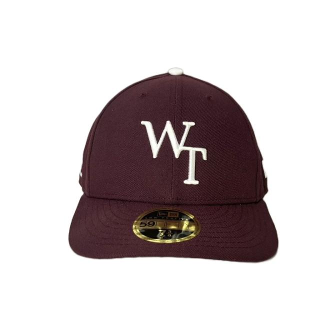 【中古】ニューエラ NEW ERA × WTAPS 59FIFTY LOW PROFILE CAP POLY TWILL キャップ 帽子 7 3/8 58.7cm ボルドー