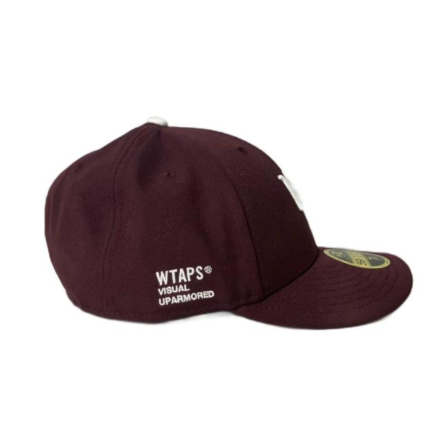 【中古】ニューエラ NEW ERA × WTAPS 59FIFTY LOW PROFILE CAP POLY TWILL キャップ 帽子 7 3/8 58.7cm ボルドー