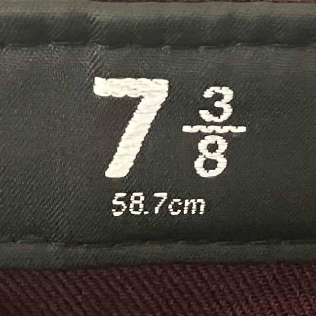 【中古】ニューエラ NEW ERA × WTAPS 59FIFTY LOW PROFILE CAP POLY TWILL キャップ 帽子 7 3/8 58.7cm ボルドー