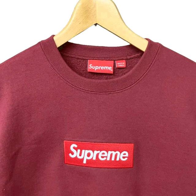 【中古】シュプリーム SUPREME 22AW Box Logo Crewneck ボックスロゴ スウェット ロゴ刺? S 赤 ワインレッド 中古】シュプリーム SUPREME 22AW Box Logo Crewneck ボックスロゴ