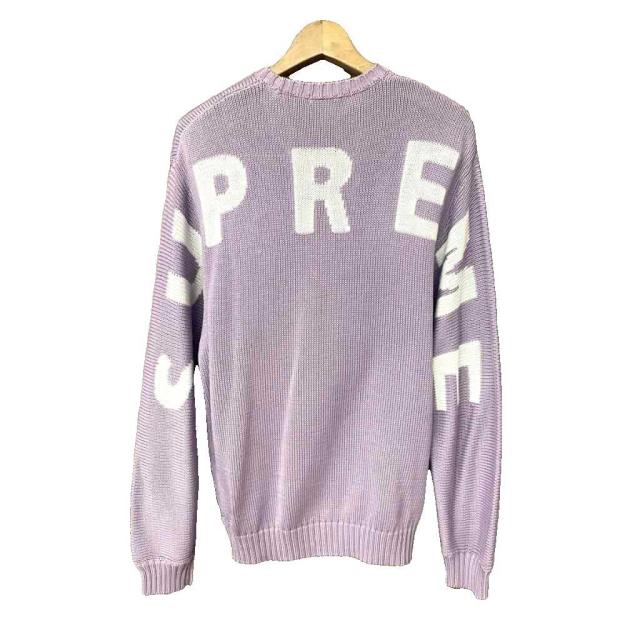 【中古】シュプリーム SUPREME 20SS Back Logo Sweater ニット セーター ロゴ 長袖 M 紫 パープル ☆AA★ メンズ