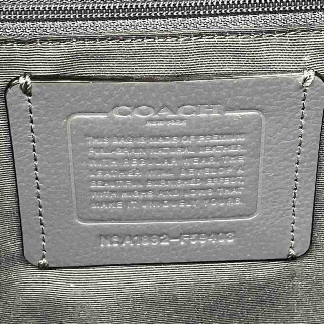 中古】コーチ COACH レザー トートバッグ ハンドバッグ ロゴ グレー