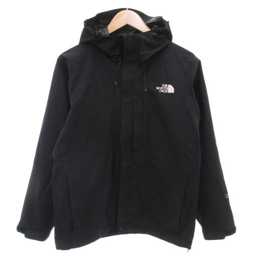 【中古】ザノースフェイス THE NORTH FACE クラウドジャケット ゴアテックス フード ロゴ S 黒 ブラック NP11712