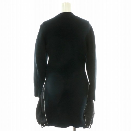 【中古】サカイ sacai Sponge Sweat MA-1 Dress ワンピース ひざ丈 スウェット Vガゼット 切替 1 M ブラック SCW-059_2