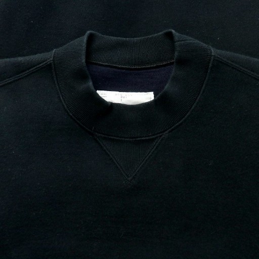 【中古】サカイ sacai Sponge Sweat MA-1 Dress ワンピース ひざ丈 スウェット Vガゼット 切替 1 M ブラック SCW-059_4