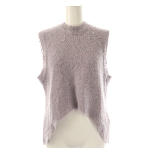 【中古】マメクロゴウチ 23AW Brused Alpaca Sleeveless Knitted Top ニット ノースリーブ アルパカ混 1 ラベンダー