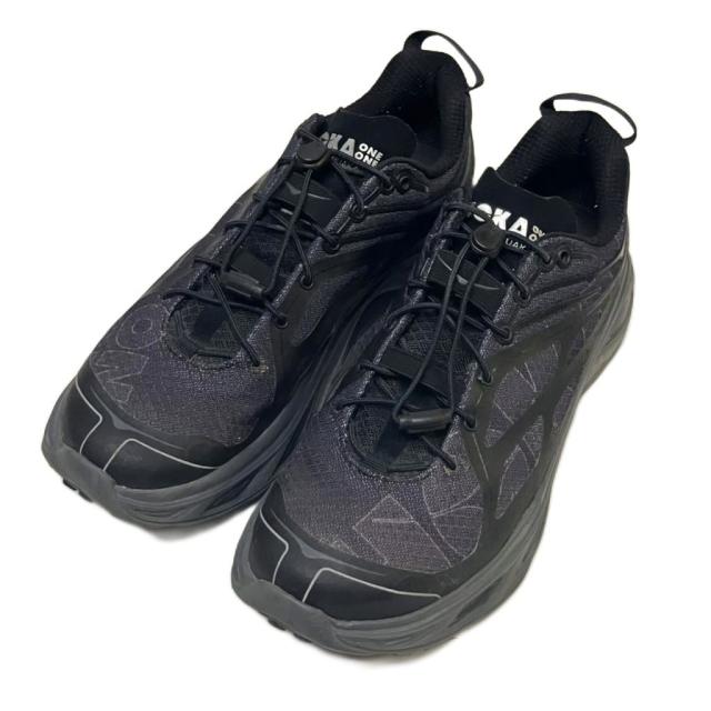 【中古】ホカオネオネ HOKA ONE ONE スニーカー ローカット シューズ 靴 27.5cm 黒 ブラック 1134452BBLC メンズ
