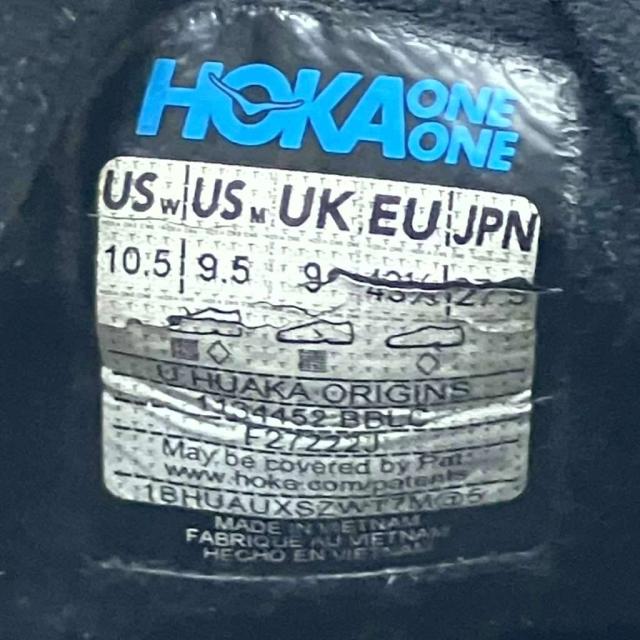 【中古】ホカオネオネ HOKA ONE ONE スニーカー ローカット シューズ 靴 27.5cm 黒 ブラック 1134452BBLC メンズ