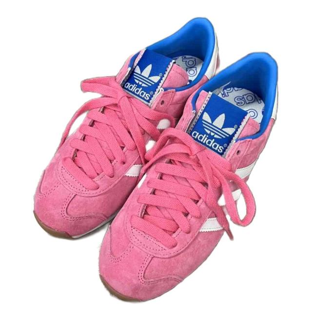 【中古】アディダス adidas カントリージャパン スニーカー ローカット シューズ 靴 22.5cm ピンク IG4521 レディース