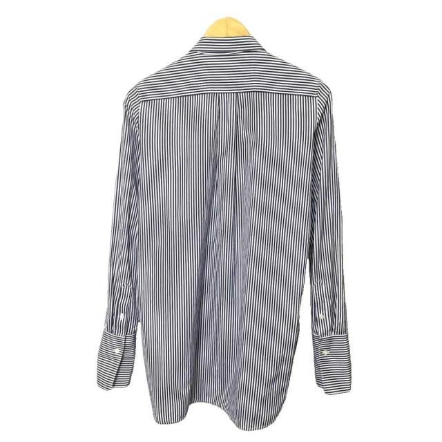 中古】セリーヌ CELINE ストライプ シャツ ブラウス 比翼ボタン サイド
