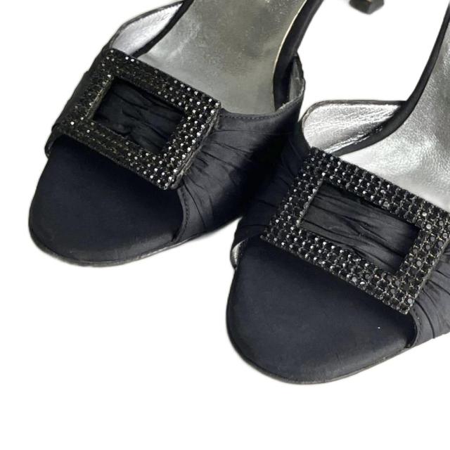 中古】マノロブラニク MANOLO BLAHNIK ビジュー装飾 オープントゥ