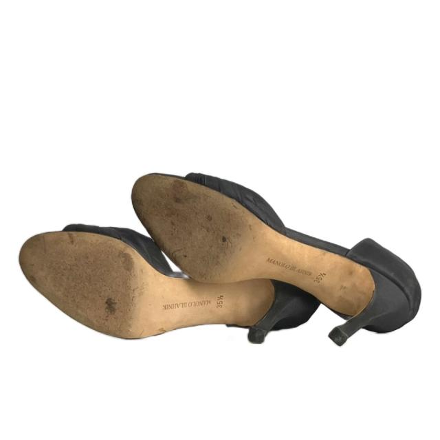 中古】マノロブラニク MANOLO BLAHNIK ビジュー装飾 オープントゥ