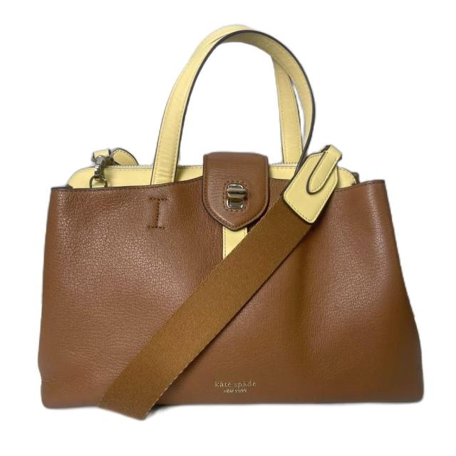【中古】ケイトスペード エッセンシャル ラージ サッチェル レザー バイカラー 2WAY ショルダーバッグ ハンド
