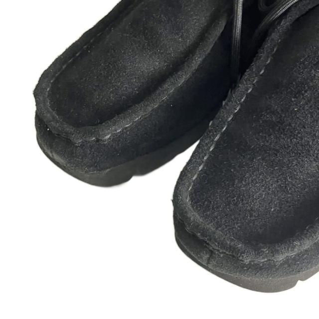 【中古】クラークス clarks スエード シューズ ショートブーツ 26.5cm 黒 ブラック 261284997080 メンズ