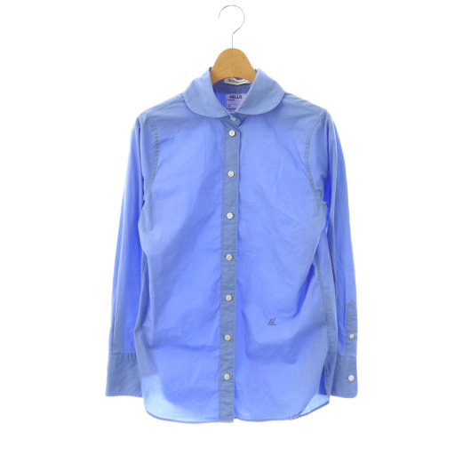 【中古】マディソンブルー ROUND COLLAR N MADAME ブラウス 長袖 ラウンドカラー 1 ライトブルー /DO ■OS