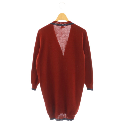 【中古】エルメス HERMES ニットカーディガン シルク カシミヤ混 36 レッド /DF ■OS レディース_1