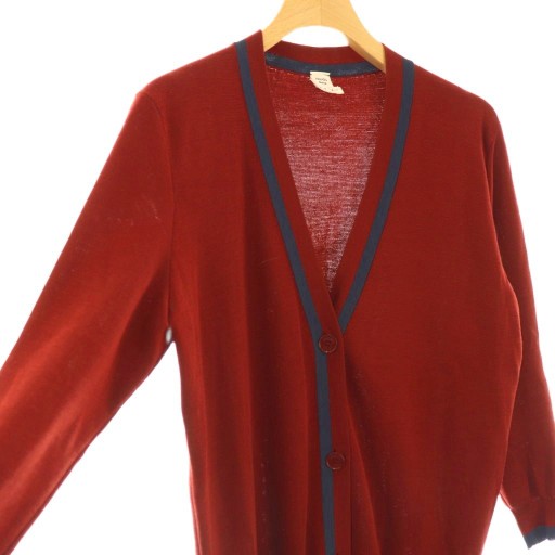 【中古】エルメス HERMES ニットカーディガン シルク カシミヤ混 36 レッド /DF ■OS レディース_2