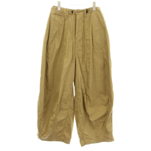 【中古】ニードルス ニードルズ Needles ヒザデルパンツ ワイド ジップフライ コットン 1 ベージュ BG127 /KU