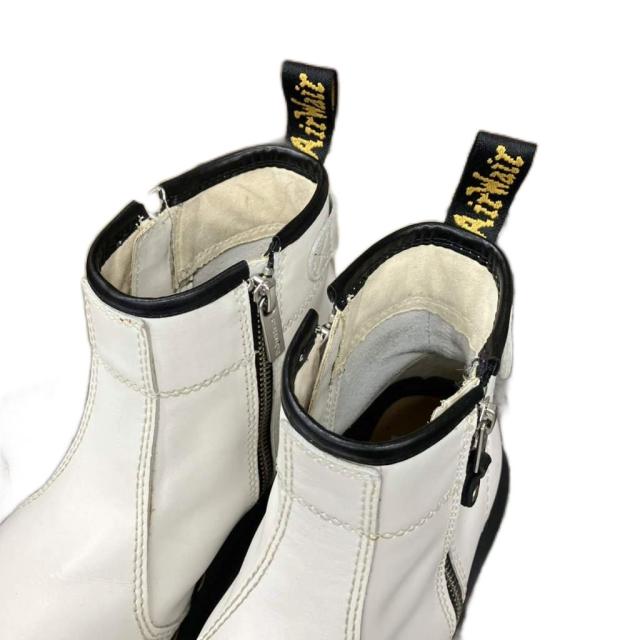 【中古】ドクターマーチン DR.MARTENS ツインジップブーツ ショートブーツ レザー ジップアップ 39 24.5cm 白 2976