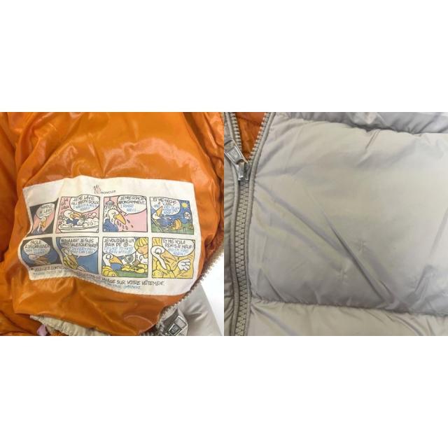 【中古】モンクレール MONCLER 19年 LATOUR ダウンジャケット ロゴ E20914134485 3 ベージュ ブラック ☆AA★_8
