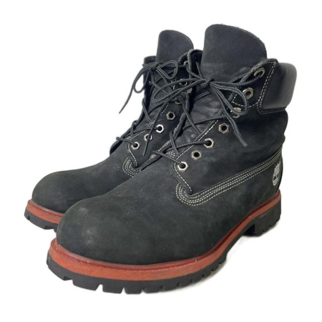 【中古】ティンバーランド Timberland 31181 レースアップ ワークブーツ ショート スエード 8.5W ブラック メンズ