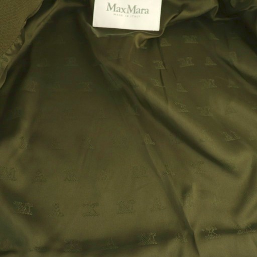 【中古】マックスマーラ MAX MARA short jersey jacket ライダースジャケット ブルゾン IT34 カーキ ■OS_3