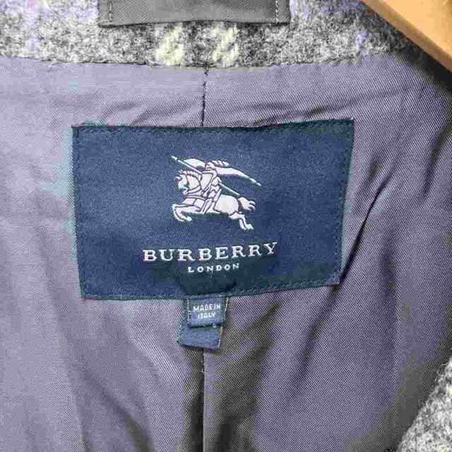 【中古】バーバリー ロンドン BURBERRY LONDON ウール100％ ノバチェック ハイネック ロングコート USA6　グレー レディース_5