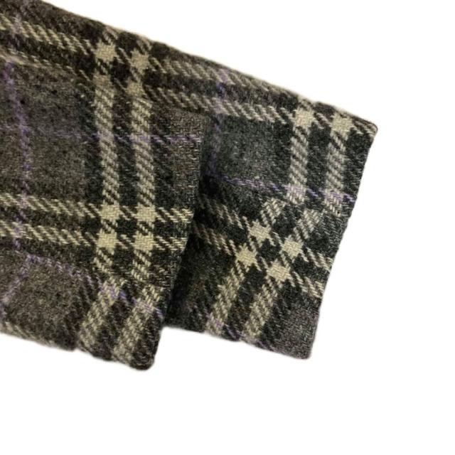【中古】バーバリー ロンドン BURBERRY LONDON ウール100％ ノバチェック ハイネック ロングコート USA6　グレー レディース_6
