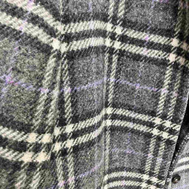 【中古】バーバリー ロンドン BURBERRY LONDON ウール100％ ノバチェック ハイネック ロングコート USA6　グレー レディース_7