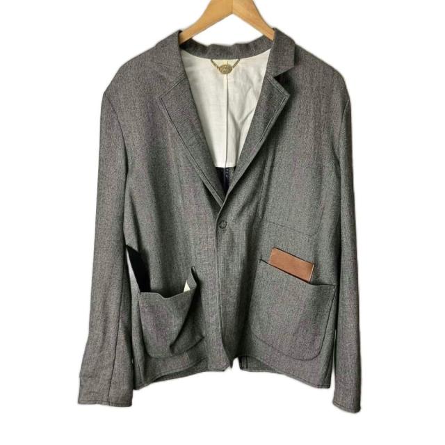 【中古】サンシー SUNSEA N.M BRUSHED JACKET　ジャケット テーラード ウール 3 グレー メンズ