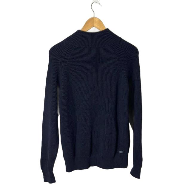 【中古】 SOPHNET. BRITISH WOOL ZIP UP KNIT ニット ダブルジップ セーター M ネイビー soph-192116 メンズ