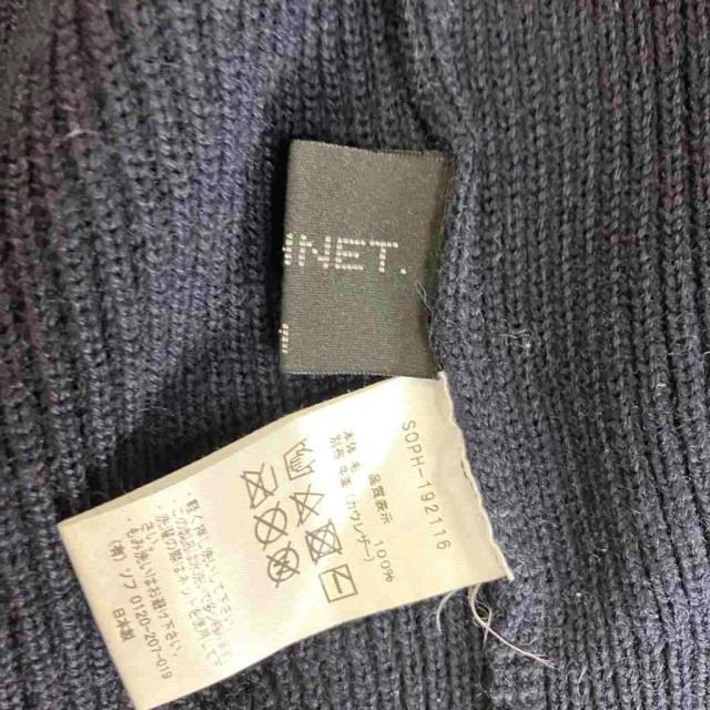 【中古】 SOPHNET. BRITISH WOOL ZIP UP KNIT ニット ダブルジップ セーター M ネイビー soph-192116 メンズ