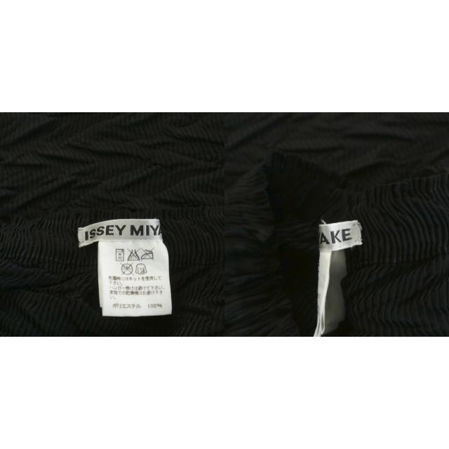 【中古】イッセイミヤケ ISSEY MIYAKE シワプリーツ フレアスカート ひざ丈 2 黒 ブラック IM63FG185 /AN49_4