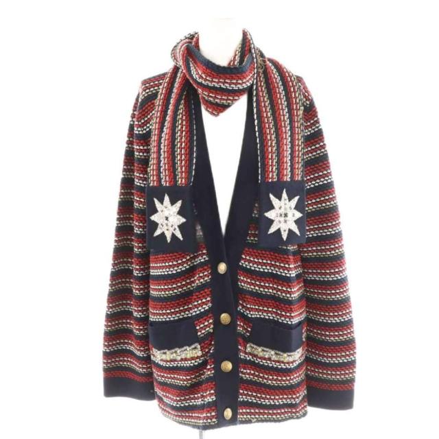 【中古】グッチ GUCCI ツイードビジューニットジャケット M マルチカラー 519842 /DO ■OS レディース