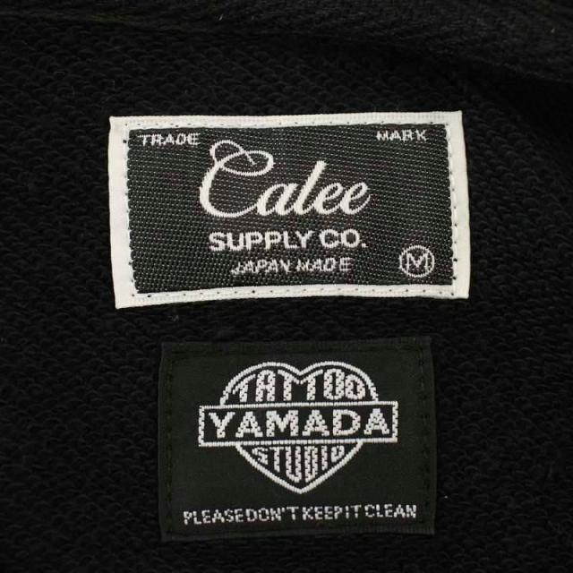 【中古】tattoo studio yamada パーカー スウェット ジップアップ ラインストーン M 黒 ブラック CL4-CST-5 /☆G_2