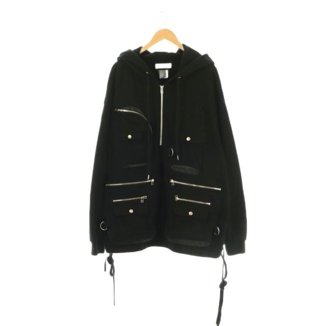 【中古】ファセッタズム FACETASM Hooded Sweat Jacket スウェットジャケット パーカー フーディー 5 ブラック