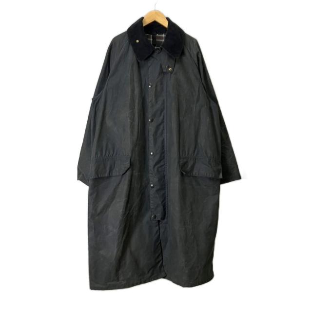 【中古】バブアー Barbour BURGHLEY オイルドコート 2ワラント 80s ヴィンテージ 40 ブラック メンズ