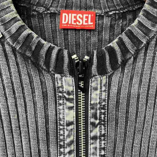 【中古】ディーゼル DIESEL FULL ZIP K MATTY 25FW ニット セーター ジップアップ S グレー A17464 メンズ_4