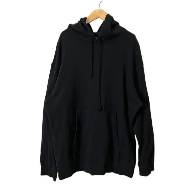 【中古】YOHJI YAMAMOTO POUR HOMME パーカー ロゴ刺繍 フーディ 3 ブラック HG-T27-077 メンズ