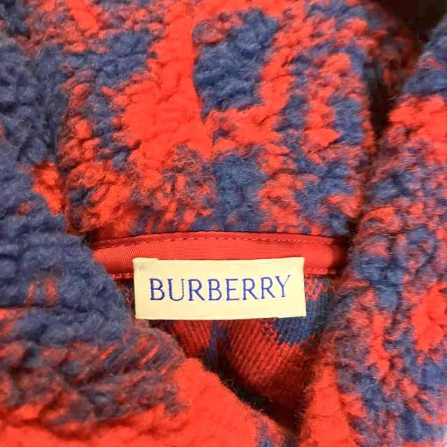 【中古】バーバリー BURBERRY パーカー ボアパーカー プルオーバー フーディ 総柄 S レッド 8077521 ☆AA★ メンズ_4