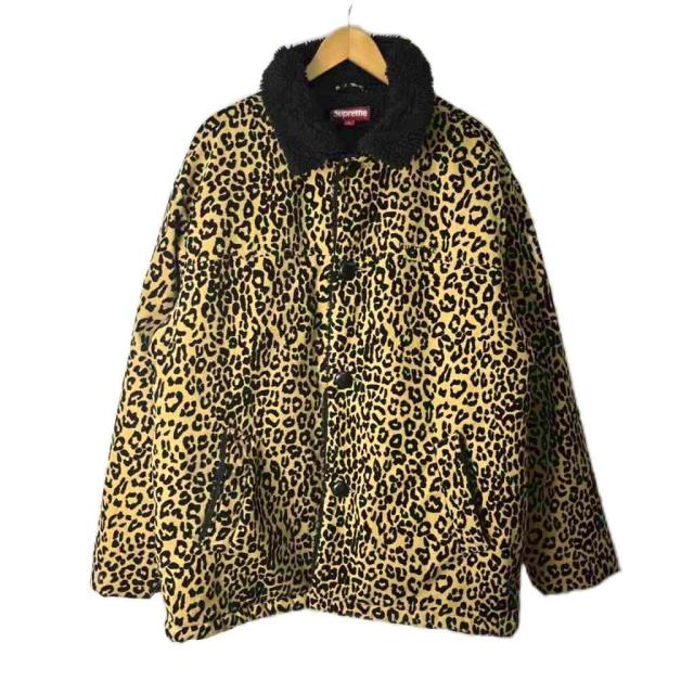 【中古】SUPREME 24AW Kindermann Uncut Corduroy Car Coat ジャケット カーコート アニマル柄 XL