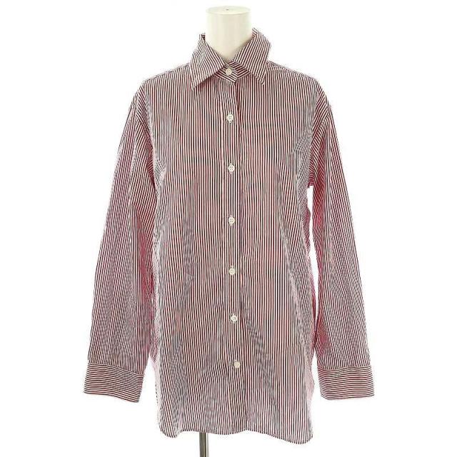 【中古】ドゥーズィエムクラス DEUXIEME CLASSE Ivy Style シャツ ストライプ ワインレッド 白 /MI ■OS レディース