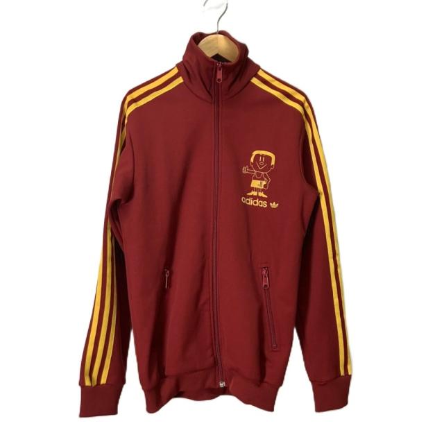 【中古】アディダス adidas トリムディッヒ トラックジャケット ジャージ オールド ハイネック XS レッド 931001 メンズ